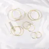 Brincos de Argola Grandes Estilo Coreano Hip-Hop Tendência Influenciador Feminino 2022 Nova Moda Argolas Acessórios de Orelha Europeus e Americanos Sexy