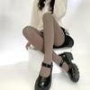 Medias de Otoño e Invierno, Calcetines Holgados, Calcetines de Punto Trenzado, Leggings Gruesos de Algodón a Rayas Estilo Japonés de Otoño e Invierno