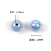 Contas Acrílicas Coloridas Sólidas com Revestimento UV de 16mm Acessórios para Joias DIY Feitos à Mão Materiais DIY Contas Soltas Venda por Atacado