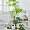 [Serie F] Flores Simuladas y Plantas Verdes para Paisajismo, Plantas Artificiales para Decoración y Arreglos, Paisajismo para Escaparates de Tiendas en Centros Comerciales