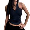 Garota Latte Secagem Rápida com Zíper e Bojo Roupa de Yoga Sexy Modeladora Treinamento de Corrida Esportes Fitness Colete
