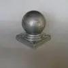 Bolas Huecas de Hierro Galvanizado, Bolas Decorativas para Cabezales de Columna de Tubo Cuadrado, Accesorios para Vallas de Arte en Hierro, Tapas Decorativas para Postes de Barandilla 80