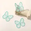 Mariposa de malla bordada de 4.5 cm, piezas de accesorio DIY de mariposa para tocados, pinzas para el cabello, parches de ropa y adornos de organza