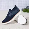 Zapatos Casuales para Hombre con Parte Superior de Malla Tejida Transfronteriza, Cómodos y Transpirables, Slip-On, Ligeros, Estilo Europeo Británico