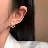 Pendientes de Plata de Ley 925 con Aguja, Año del Zodiaco Caballo para Mujer, Incrustados con Diamantes, Lujo de Nicho, Sensación de Alta Gama, Nueva Joyería Popular para Orejas 2026