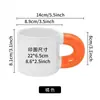 Mango de color por sublimación, taza gordita, taza de cerámica, taza de café linda y divertida, material en blanco creativo para DIY