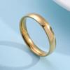 Acessórios transfronteiriços anel de aço titânio 4mm arco liso casal aço inoxidável anel de beleza fina anel joalheria fabricantes femininos