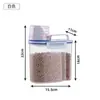 Balde de Arroz Estilo Japonês Doméstico Cozinha à Prova de Insetos e Umidade Selado Tanque de Armazenamento de Arroz de 2KG Balde para Grãos Balde para Grãos de Cereais Balde para Grãos de Gato e Cachorro