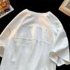 Moda Juvenil de Tendencia Camiseta de Manga Cinco Puntos para Hombre Cuello Redondo Nuevo Estándar Estilo Ciudad Moda de Verano Marca
