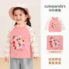Ropa infantil Kaka Panda, camiseta de manga larga para niños, camiseta básica de otoño para niñas, top infantil, moda de otoño para bebé