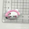Rosa negro dulce genial gatito accesorios de resina diy pasador casero caricatura flequillo mini clip pequeño accesorios femeninos