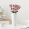Jarrón de Cerámica Blanca Simple Shumen Lujo Accesible Decorativo de Gama Alta Flores Secas Arreglos Florales Hidropónicos Adornos Utensilios para Flores