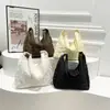 Bolsa Transversal Feminina Transfronteiriça, Leve, Estilo Casual, Grande Capacidade, Design de Estrela Bordada, Cor Sólida Única, Bolsa de Ombro Plissada Bolha