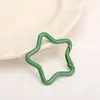 Hebilla de Gancho con Forma de Estrella de Cinco Puntas Pintada de Colores Hebilla para Joyería Hebilla de Resorte Material para Bolso de Cuentas DIY Llavero Colgante Accesorios para Joyería