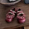 Zapatos de Encaje de Cuero Elegantes y Sencillos para Niñas 2025 Verano Nuevo Estilo Zapatos de Princesa para Bebé Zapatos Bajos de Una Sola Pieza para Niñas