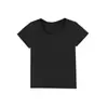 Camiseta de Manga Corta Retro Europea y Americana de Moda, 40 Hilos de Algodón Puro para Mujer, Verano, Ajuste Delgado, Deportiva Casual Versátil, Hombro Normal Top Ins