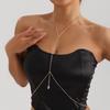 Joias Transfronteiriças Europeias e Americanas, Corrente de Peito e Corrente de Cintura Coloridas de Cristal da Moda e Criativas, Corrente Corporal Sexy para Mulheres Bikini Hot Girl