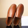 Zapatos de Cuero para Hombre de Primavera y Otoño, Mocasines Casuales sin Cordones, Zapatos de Conducir de Suela Blanda, Venta al por Mayor