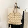Bolso de Hombro Acolchado de Burbujas Estilo Coreano de Nicho para Mujer, Gran Capacidad, Bolso de Nube Fruncido, Tendencia Transfronteriza