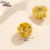 Colgante antiguo de oro estilo chino con cuenta de gota de aceite tridimensional, colgante con material para pulsera de cuentas DIY, collar, joyería