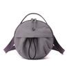 Bolso cruzado pequeño de nailon casual para mujer 2026 Nuevo Bolso redondo ligero para el día a día con cordón Bolso de mano simple Bolso de hombro