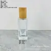 Botella de Perfume con Tapa de Madera de Haya, Botella de Vidrio para Cosméticos para Hombre Estilo Madera, Botella Rellenable de 30ml 100ml con Atomizador Especial