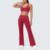 Novo conjunto esportivo de cor bloco escovado estilo europeu e americano, casual solto de cintura alta para corrida ao ar livre e fitness