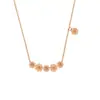 Collar de Acero Inoxidable para Mujer Joyería de Nicho Versátil Colgante de Cobre Cadena Elegante para Clavícula Joyería Cadena de Lujo Ligero