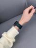 Compatible con Apple Watch 10, Apple Watch iwatch 789, generación SE2, reloj magnético de cuero ligero con patrón de bambú.