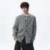 Cárdigan de Raya Estilo Americano Suéter Unisex Otoño Invierno Holgado Punto Old Money Estilo ins Ropa Exterior Perezosa