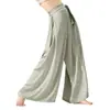 Calça de Chiffon para Dança Feminina, Calça de Prática Qipao, Calça de Perna Larga, Roupa de Dança, Estilo Étnico, Traje de Prática de Dança Chinesa
