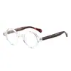 Montura Pequeña Ovalada Carey Estilo Nerd Gafas sin Graduación para Hombres y Mujeres 8672 Celebridad de Internet Retro Sencillo Gafas de Prescripción Anti Luz Azul