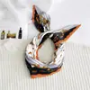 Lenço de Seda Coreano Fácil de Cuidar e Resistente a Amassados, Lenço Decorativo Pequeno para Pescoço com Padrão Paisley Listrado Bolinhas Diamante Fashion Retrô, Lenço de Cabeça, Lenço