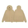 Fog Essentials Sudaderas com Letras de Silicone Estéreo para Homens e Mulheres American High Street Moletons com Flocagem Jaqueta Moletom