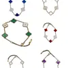 [Múltiples Colores en Stock] Pulsera de Esmalte de Trébol de Cuatro Hojas, Joyería de Lujo Ligero Estilo Coreano, Venta al por Mayor de Fábrica, Para Usar en Apilamiento