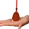 Colar do Deus Guardião de Madeira de Pessegueiro, Pingente de Buda do Ano de Nascimento dos Doze Signos do Zodíaco, Corrente de Suéter das Oito Divindades Guardiãs, Colar do Bodhisattva do Ano de Nascimento