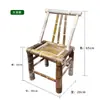 Silla de Bambú con Respaldo, Silla Vintage Hecha a Mano de Bambú y Ratán, Taburete Pequeño de Bambú para Balcón del Hogar, Silla de Bambú, Taburete Bajo Tejido