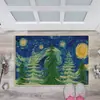 Tapetes de Chão de Natal Transfronteiriços Papai Noel Boneco de Neve Veludo de Cristal Tapete Estampado Cozinha Tapetes Antiderrapantes Tapetes Absorventes