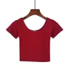 Camiseta Corta de Manga Corta para Mujer, Estilo Coreano, Ajustada, que Muestra el Ombligo, Top Corto Ajustado de Cintura Alta, Camiseta que Muestra el Ombligo, Camiseta Corta
