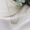 Collar de plata de ley 925 con forma de corazón, regalo para novia. Exquisito temperamento femenino. Cadena de clavícula con latidos de celebridades de Internet.