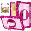 Aplicable a Samsung Tab A7 Lite T220 correa de color contrastante soporte giratorio funda para tablet A7 carcasa protectora resistente a caídas
