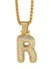 Amazon Transfronterizo Nuevo Collar con Colgante de 26 Letras Estilo Hip-Hop Moda Personalidad Cadena para Clavícula de Hombre Accesorio para Fiesta