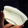Juego de Vajilla de Hotel, Juego de Cuatro Piezas para Comedor de Restaurante Habitación Privada, Tazones de Porcelana de Hueso, Platos, Cucharas, Cucharas de Sopa