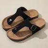 Chanclas de Corcho Birkenstock Transfronterizas Sandalias de Playa Casuales de Moda Veraniega Tendencia Mocasines con Hebilla para Hombres