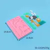Molde para Decoración de Pasteles Colección de Animales DIY Jirafa Zorro Erizo Ardilla Fondant Chocolate Molde de Silicona