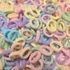 Anillo de Toalla Infantil Duradero de Colores Dulces Anillo para el Pulgar del Bebé de Alta Elasticidad Diadema de Banda de Goma para Niña No Lastima el Cabello Adorno para la Cabeza
