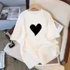 Camiseta Feminina Verão Pesada 230g Top Branco Tamanho Grande Unissex Camiseta Manga Curta Camada Base