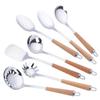 Atacado espátula de aço inoxidável colher de sopa utensílios de cozinha cerca fritar pá colher de macarrão utensílios de cozinha terno cozinhar pá colher