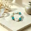 Collar para perro de cristal para mascotas, piedra ojo de tigre natural y cuenta de amazonita, un collar de gato de lujo y alta gama