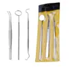 Acero Inoxidable Spot Herramientas Dentales Set de Cuidado Bucal Espejo Bucal Sonda Limpiador Dental Removedor Herramienta para Sacar Comida de los Dientes